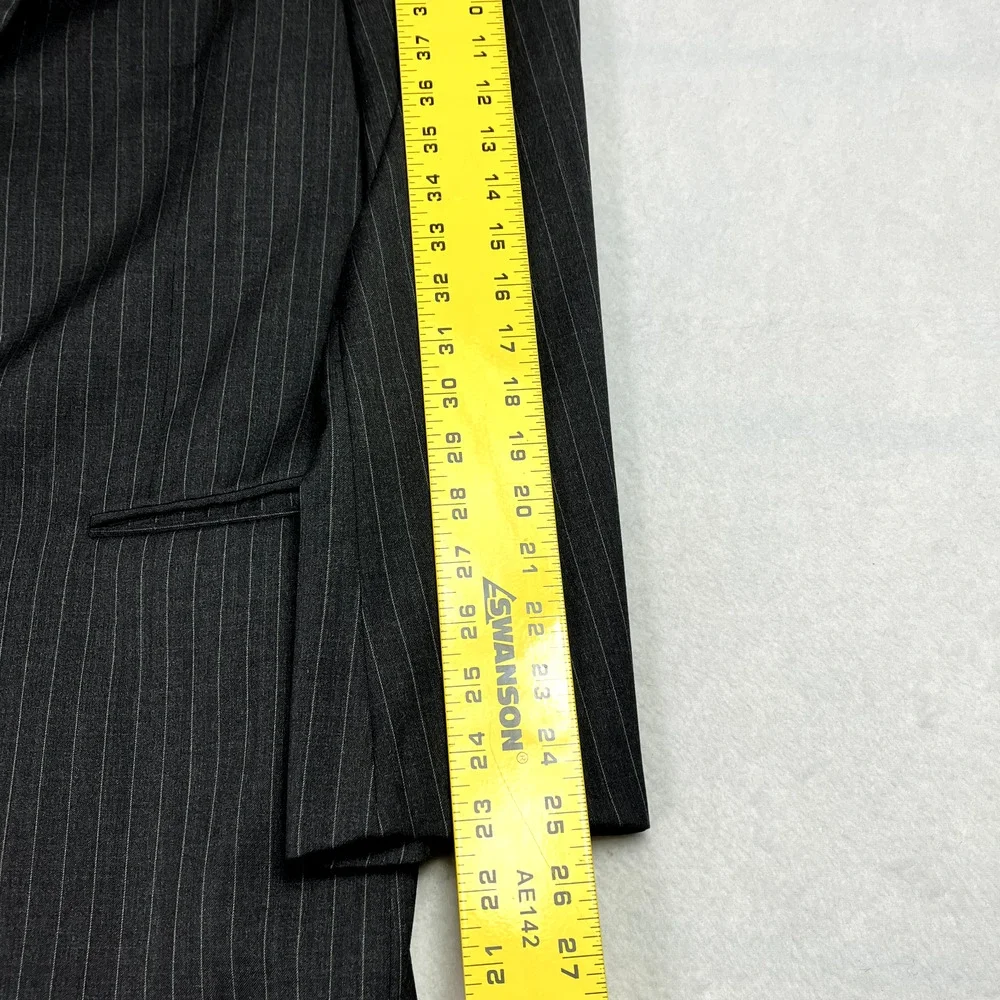 Brooks Brothers 1818 Madison Blazer Mens 44L/W39 Gray Striped Suit Jacket Wool